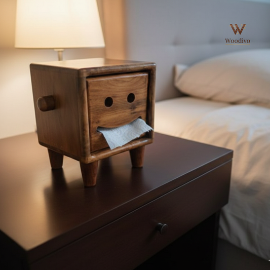 Woodivo Smile Tissue Box